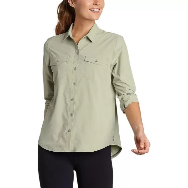 imageEddie Bauer Womens Departure 20 LongSleeve ShirtRegular Fennel