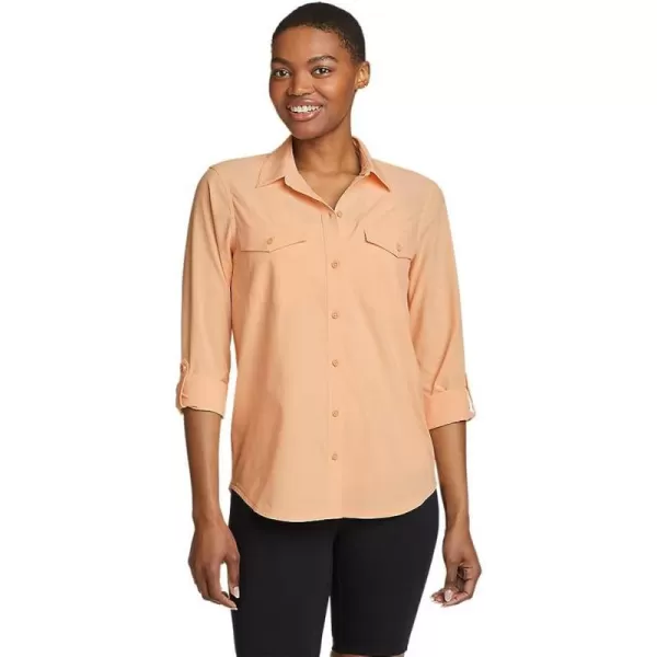 imageEddie Bauer Womens Departure 20 LongSleeve ShirtRegular Melon
