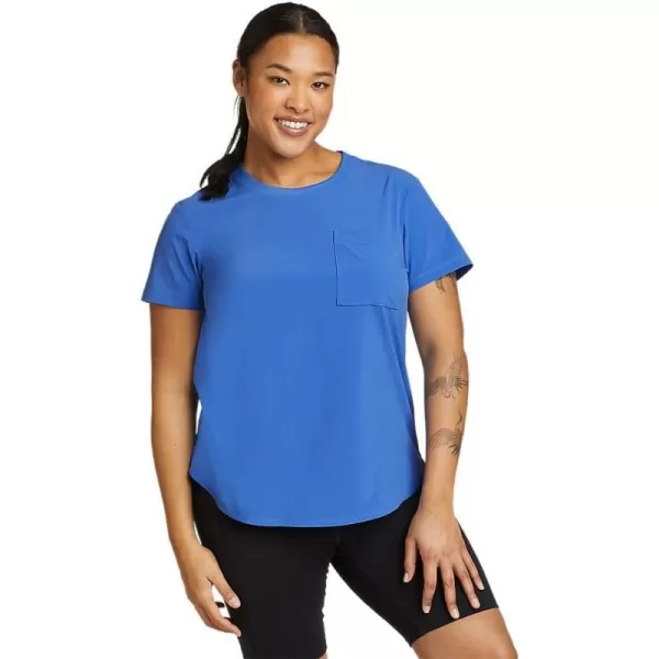 imageEddie Bauer Womens Departure ShortSleeve Pocket TShirtBrilliant Blue