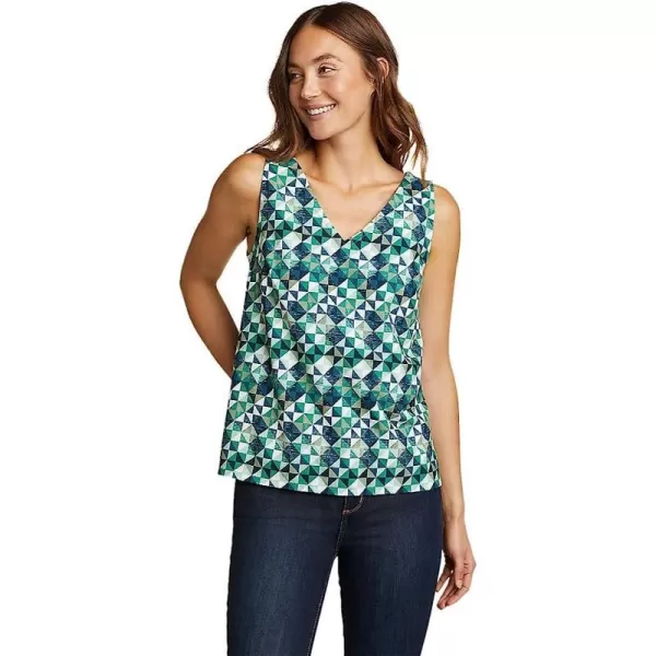 imageEddie Bauer Womens Departure VNeck Tank Top  PrintPlus Jade