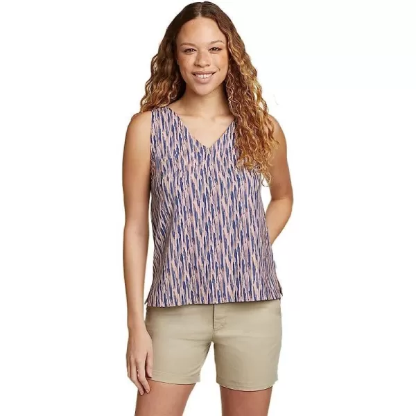 imageEddie Bauer Womens Departure VNeck Tank Top  PrintRegular Begonia