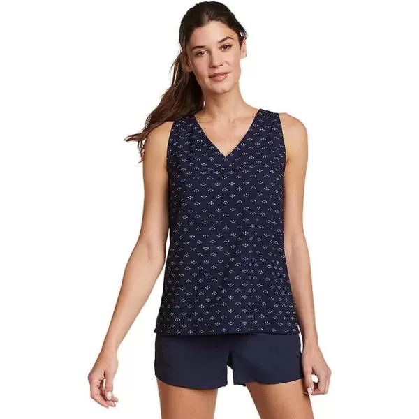imageEddie Bauer Womens Departure VNeck Tank Top  PrintRegular Eclipse