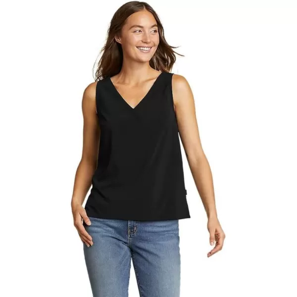 imageEddie Bauer Womens Departure VNeck Tank Top  SolidPlus Black