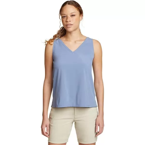 imageEddie Bauer Womens Departure VNeck Tank Top  SolidRegular Dusty Blue