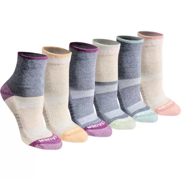 imageEddie Bauer Womens Dura Dri Moisture Control 6Pair Quarter SocksOatmeal Assorted 6 Pairs