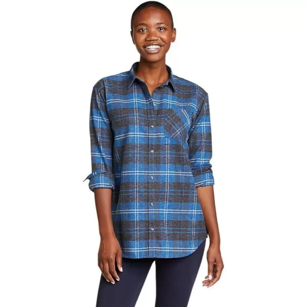 imageEddie Bauer Womens EB Hemplify Flannel ShirtPlus Blue
