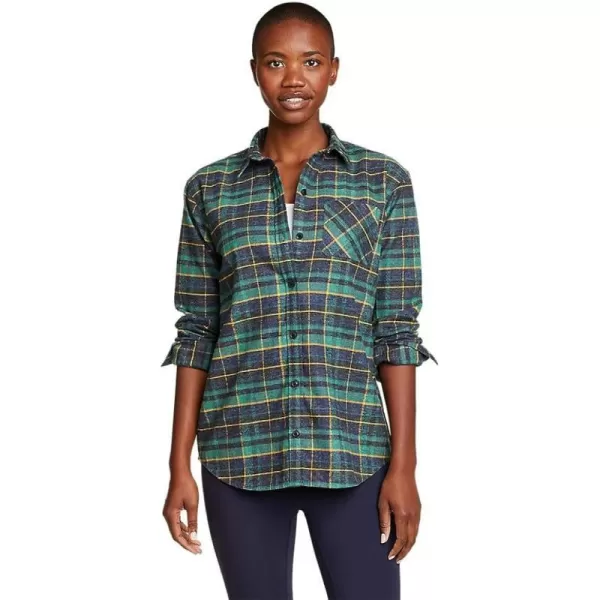 imageEddie Bauer Womens EB Hemplify Flannel ShirtTall Mineral Green
