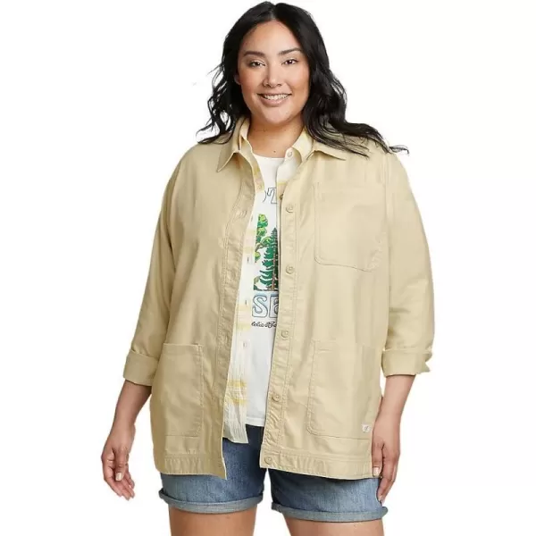 imageEddie Bauer Womens EB Hemplify Utility Shirt JacketPlus Ecru