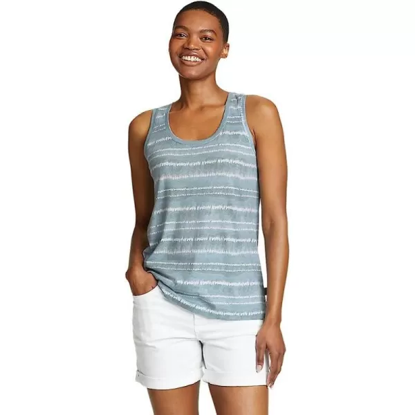 imageEddie Bauer Womens Everday Essentials Tank Top  PrintTall Slate Blue
