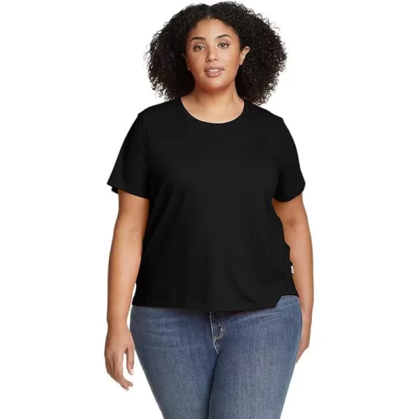imageEddie Bauer Womens Everyday Essentials Short Sleeve TShirt  SolidPlus Black