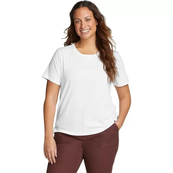 imageEddie Bauer Womens Everyday Essentials Short Sleeve TShirt  SolidRegular White