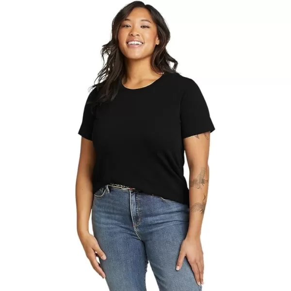 imageEddie Bauer Womens Everyday Essentials Short Sleeve TShirt  SolidTall Black