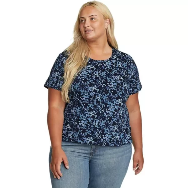 imageEddie Bauer Womens Everyday Essentials ShortSleeve TShirt  PrintedPlus Atlantic