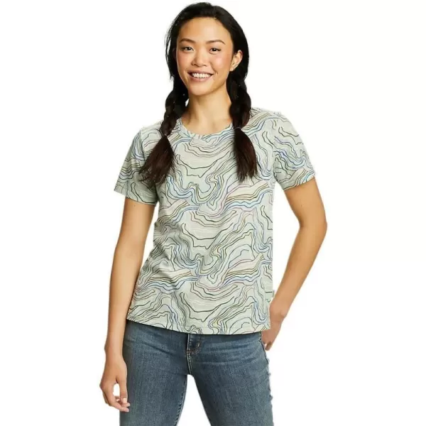 imageEddie Bauer Womens Everyday Essentials ShortSleeve TShirt  PrintedTall Lt Green