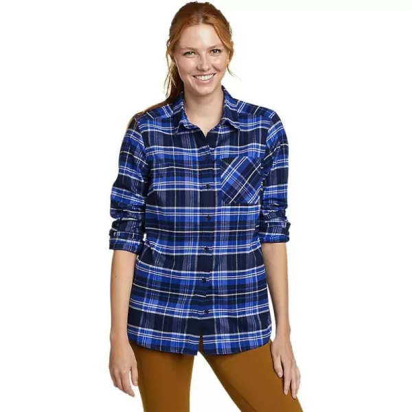 imageEddie Bauer Womens Expedition Performance Flannel 20 ShirtRegular Blue Topaz
