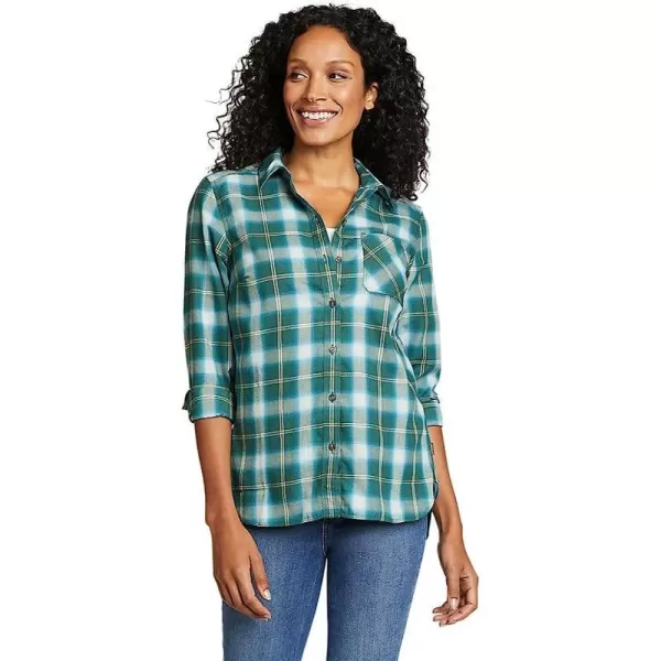 imageEddie Bauer Womens Expedition Performance Flannel 20 ShirtRegular Dk Evergreen