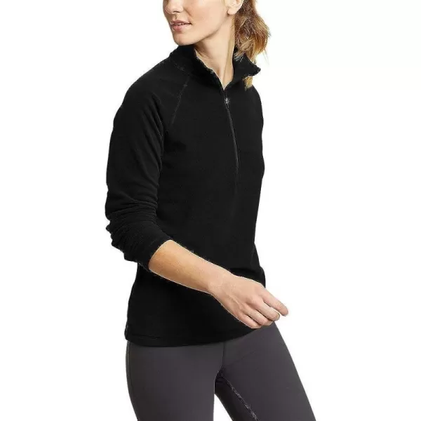 imageEddie Bauer Womens Fast Fleece RaglanSleeve 14Zip  SolidBlack