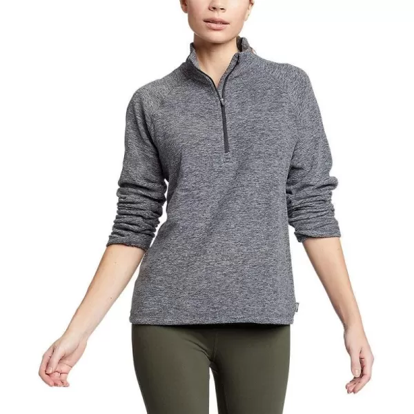 imageEddie Bauer Womens Fast Fleece RaglanSleeve 14Zip  SolidCharcoal Htr