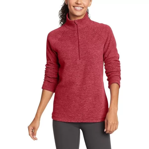 imageEddie Bauer Womens Fast Fleece RaglanSleeve 14Zip  SolidRoyal Red