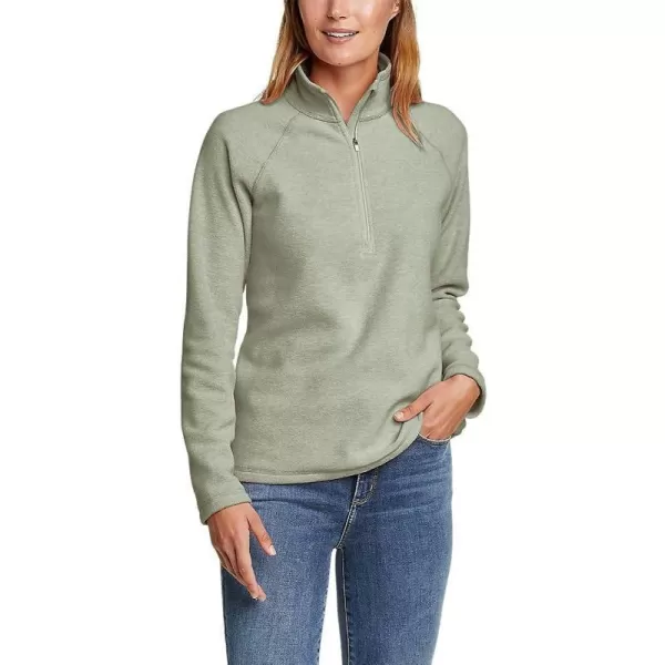 imageEddie Bauer Womens Fast Fleece RaglanSleeve 14Zip  SolidSage