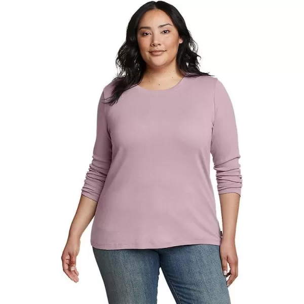 imageEddie Bauer Womens Favorite LongSleeve Crewneck TShirtPlus Dusty Iris