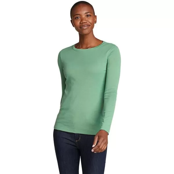 imageEddie Bauer Womens Favorite LongSleeve Crewneck TShirtRegular Seaglass