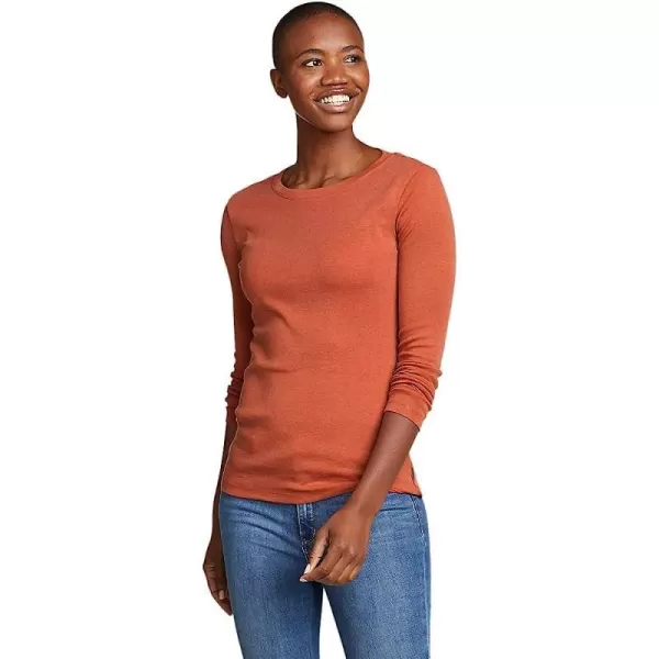 imageEddie Bauer Womens Favorite LongSleeve Crewneck TShirtRegular Spice