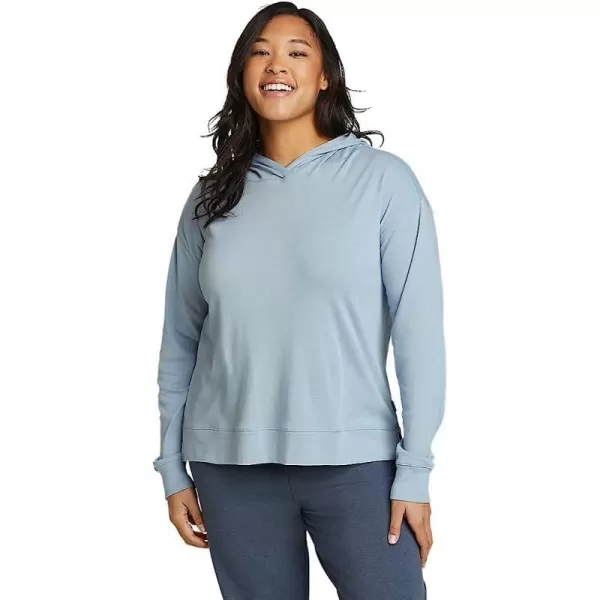 imageEddie Bauer Womens Favorite LongSleeve HoodieRegular Blue Smoke