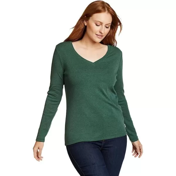 imageEddie Bauer Womens Favorite LongSleeve VNeck TShirtRegular Alder