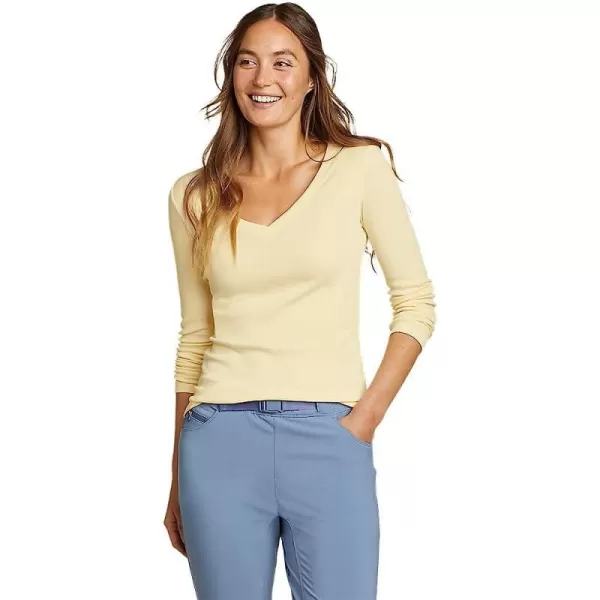imageEddie Bauer Womens Favorite LongSleeve VNeck TShirtRegular Sorbet