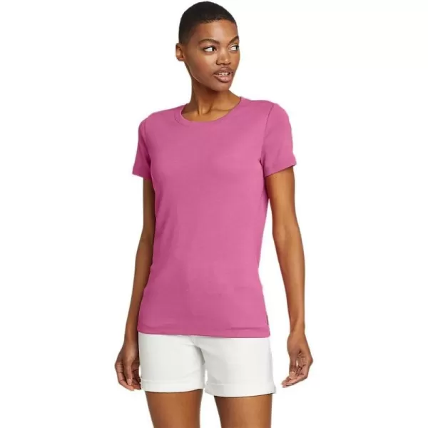 imageEddie Bauer Womens Favorite ShortSleeve Crewneck TShirtRegular Lt Berry