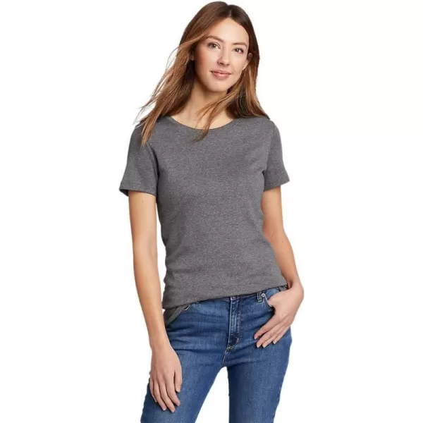 imageEddie Bauer Womens Favorite ShortSleeve Crewneck TShirtRegular Med Htr Gray