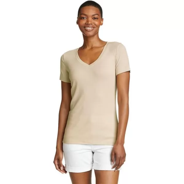 imageEddie Bauer Womens Favorite ShortSleeve VNeck TShirtEcru