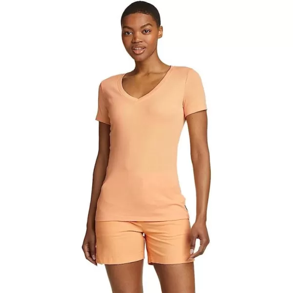 imageEddie Bauer Womens Favorite ShortSleeve VNeck TShirtPlus Melon