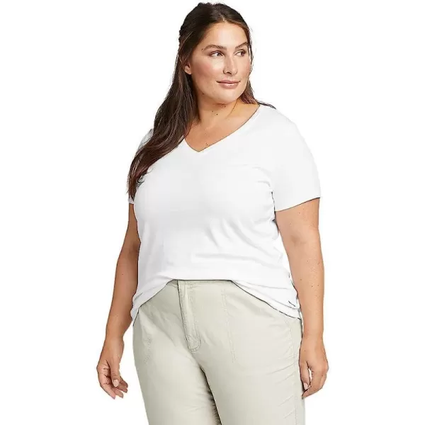 imageEddie Bauer Womens Favorite ShortSleeve VNeck TShirtPlus White