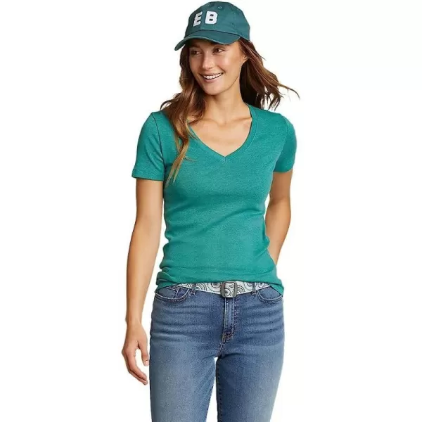 imageEddie Bauer Womens Favorite ShortSleeve VNeck TShirtRegular Dusty Jade