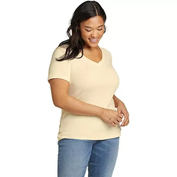 imageEddie Bauer Womens Favorite ShortSleeve VNeck TShirtRegular Sorbet