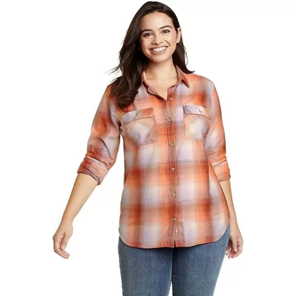 imageEddie Bauer Womens Firelight Flannel ShirtPetite Burnt Orange