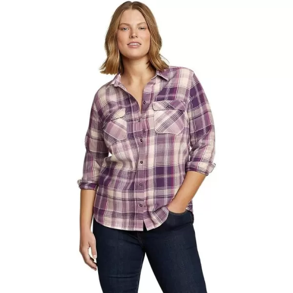 imageEddie Bauer Womens Firelight Flannel ShirtPetite Hyacinth