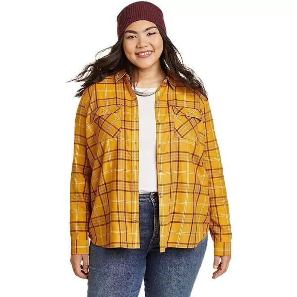 imageEddie Bauer Womens Firelight Flannel ShirtPlus Butterscotch