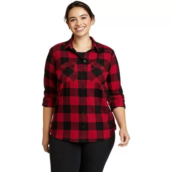 imageEddie Bauer Womens Firelight Flannel ShirtPlus Scarlet
