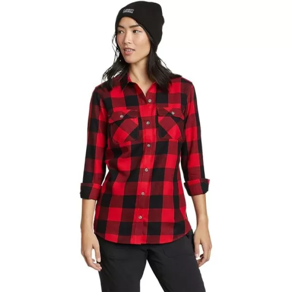 imageEddie Bauer Womens Firelight Flannel ShirtRegular Barn Red