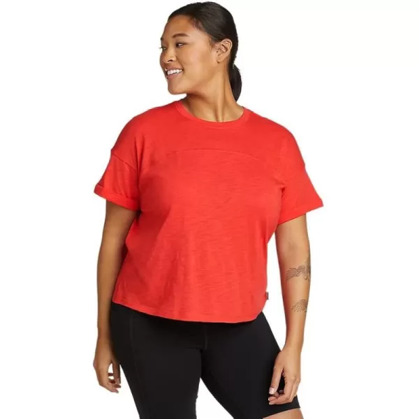 imageEddie Bauer Womens Gate Check Crewneck TShirtCoral
