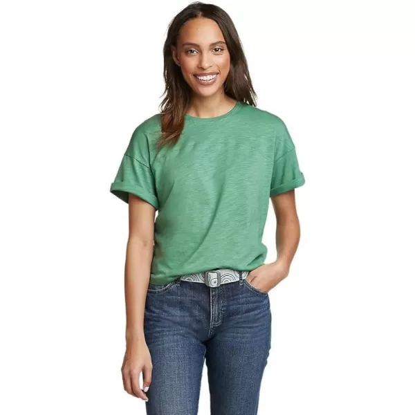imageEddie Bauer Womens Gate Check Crewneck TShirtSeaglass
