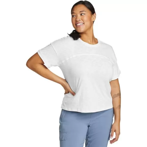 imageEddie Bauer Womens Gate Check Crewneck TShirtWhite