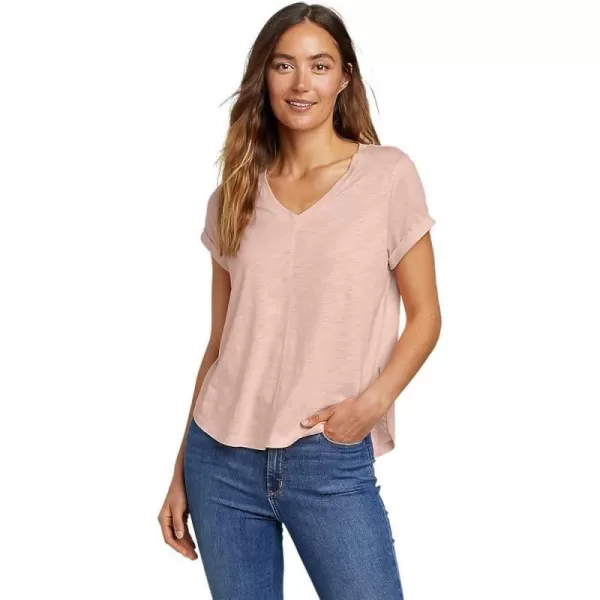 imageEddie Bauer Womens Gate Check ShortSleeve TShirtRegular Pale Pink