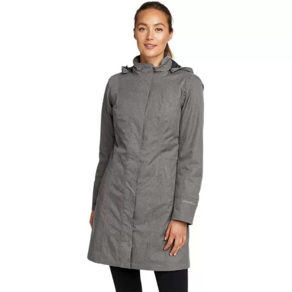 imageEddie Bauer Womens Girl On The Go Insulated Trench CoatDk Charcoal Htr