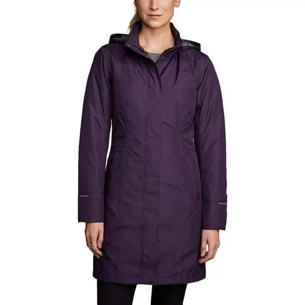 imageEddie Bauer Womens Girl On The Go Insulated Trench CoatPetite Deep Eggplant