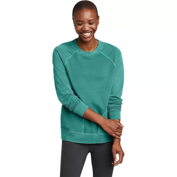 imageEddie Bauer Womens Mineral Wash Terry Crew SweatshirtDusty Jade