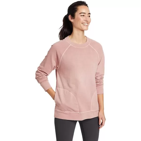 imageEddie Bauer Womens Mineral Wash Terry Crew SweatshirtPale Pink